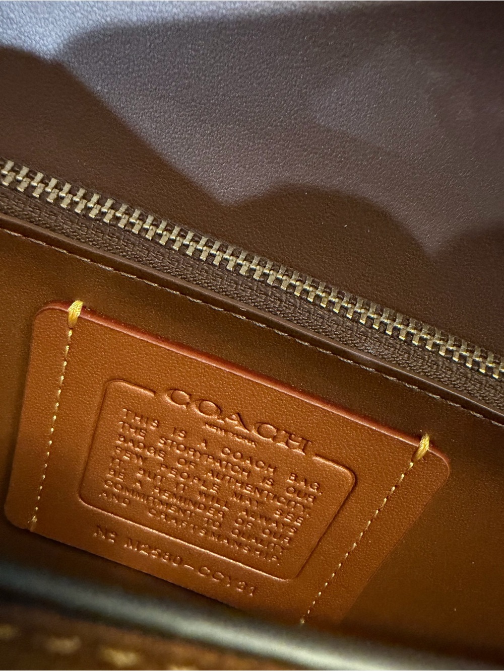 Coach Elora Top Handle Crossbody in Warm Brown Suede (CCY31) - Picture 4 of 5